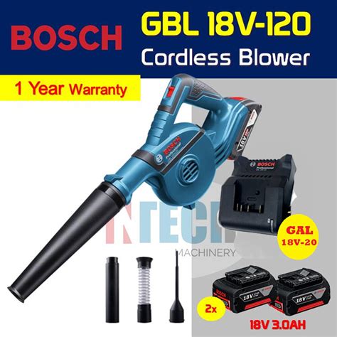 BOSCH GBL18V-120 CORDLESS BLOWER +1X GAL18V-20 CHARGER &2X 18V 3.0AH ...