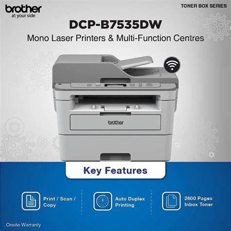 Brother DCP-B7535DW Multi-Function Monochrome Laser Printer with Auto ...