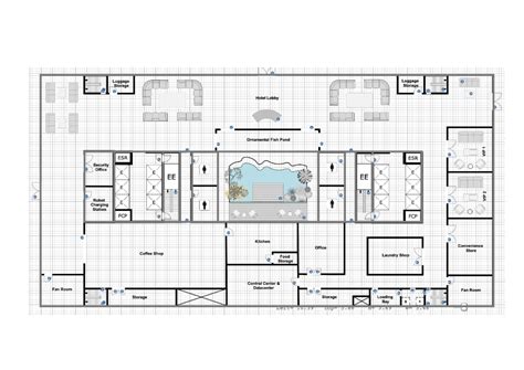 Floor Plan Design for Hilton Hotel | EdrawMax Templates