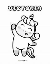 Victoria Name Coloring Pages  Home sketch template