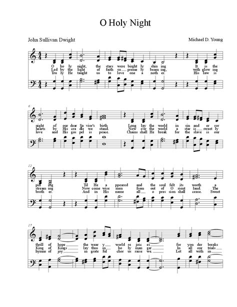 O Holy Night Free Printable Sheet Music - Free Templates Printable