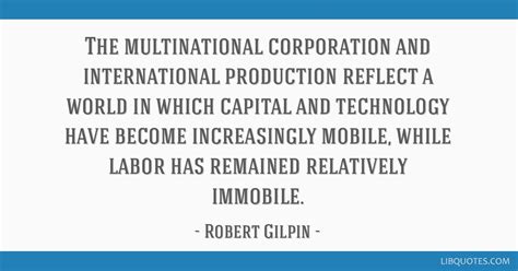 The multinational corporation and international production...