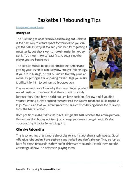 Basketball rebounding tips