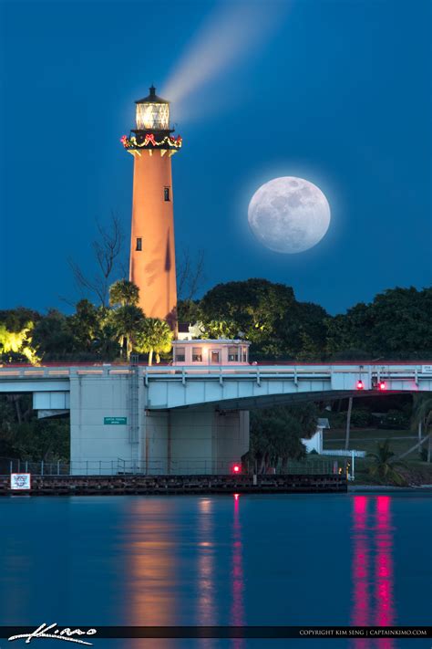 Jupiter Lighthouse Christmas Eve Moon Rise 2015