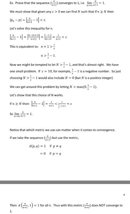 Solved 1. Using the definition of a convergent sequence, | Chegg.com