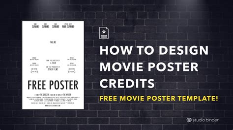 How to Make a Movie Poster [Free Movie Poster Credits Template]