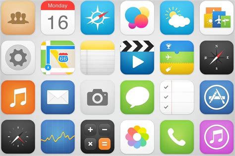 Free 24 New iOS 7 Style App Icons PSD - TitanUI