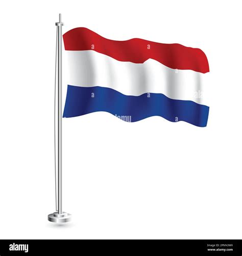 Netherlands Flag. Isolated Realistic Wave Flag of Netherlands Country ...