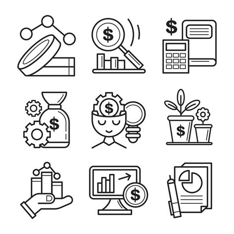 Financial Literacy Icon Set 6126436 Vector Art at Vecteezy