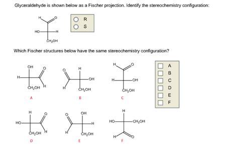 Solved: Glyceraldehyde Is Shown Below As A Fischer Project... | Chegg.com