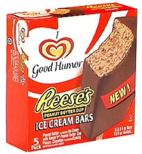 Good Humor Reese's Peanut Butter Cup Ice Cream Bars Ice Cream Bars - 5 ea, Nutrition Information ...