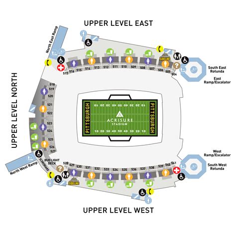 Maps and Seating Charts - Acrisure Stadium in Pittsburgh, PA