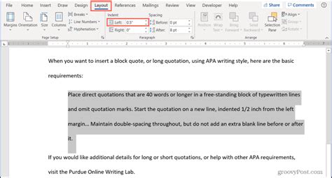 How To Insert A Block Quote In Microsoft Word | solveyourtech