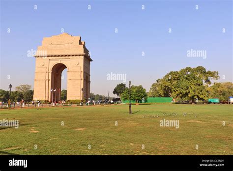 India Gate, one of the landmarks in New Delhi, India. It is originally ...