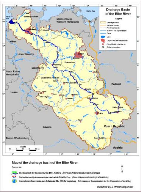 Drainage basin of the Elbe River | Download Scientific Diagram