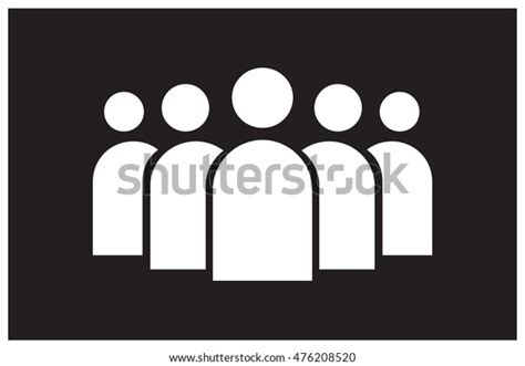 Group People Icon Black Background Stock Vector (Royalty Free) 476208520 | Shutterstock