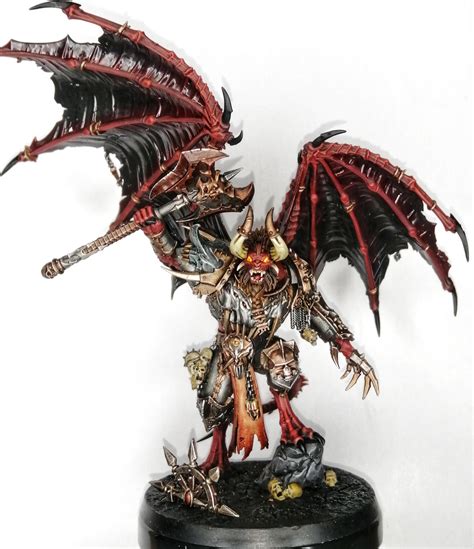 Just finished painting a Daemon Prince of Khorne for various Warhammer ...