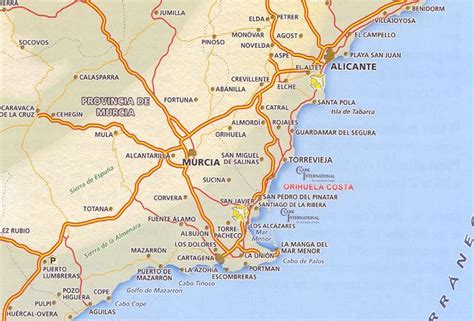 murcia karta Karte murcia (region) mit sehenswerten orten • reisen nach spanien - Europa Karta