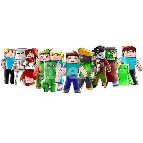 Drawing Minecraft Characters | Free download on ClipArtMag