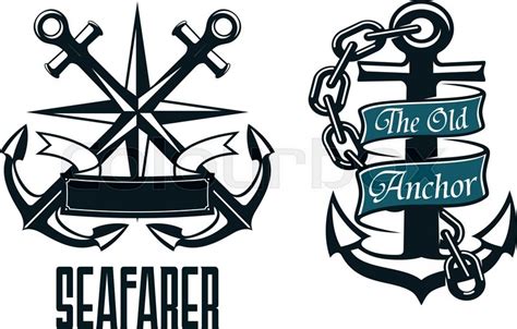 Seafarer marine heraldic emblem and ... | Stock vector | Colourbox