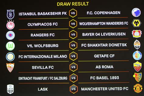 Europa League draw in full: Manchester United get LASK with Wolves and ...