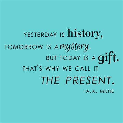 Quote Yesterday Is History Tomorrow Is A Mystery - ShortQuotes.cc