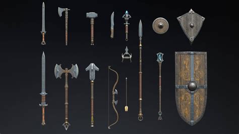 Nordic Fantasy Weapon Set - 3D Model by Zilbeerman