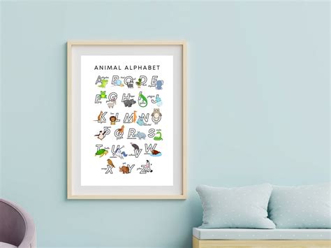 Alphabet Poster Animal Alphabet Poster ABC Print - Etsy