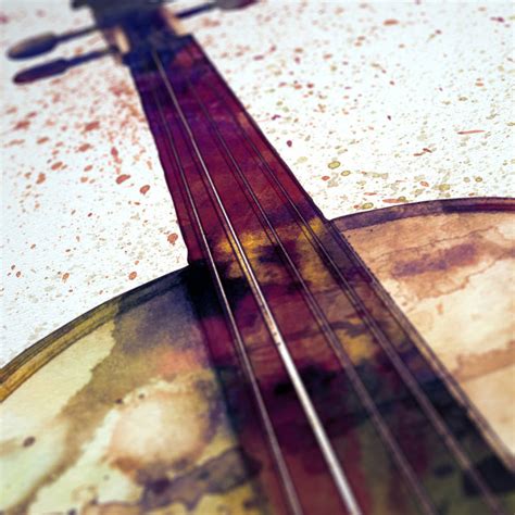 violin watercolour abstract art print by artpause | notonthehighstreet.com