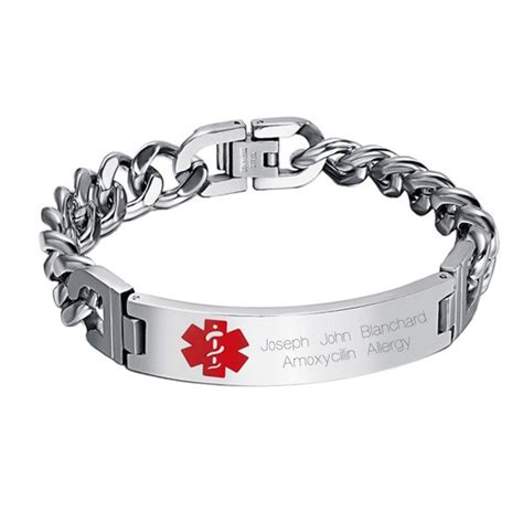 Engraved Medical Alert ID Bracelet | ForAllGifts