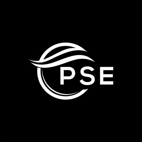 PSE letter logo design on black background. PSE creative circle logo. PSE initials letter logo ...