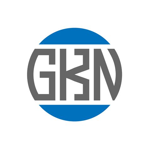 GKN letter logo design on white background. GKN creative initials circle logo concept. GKN ...