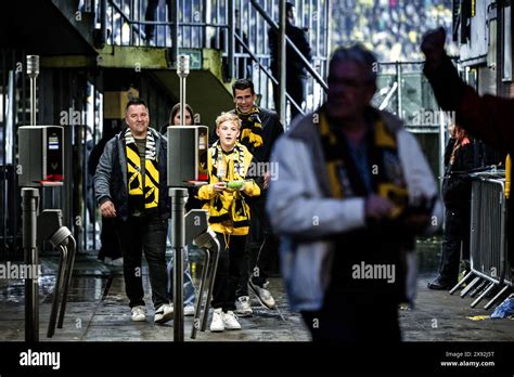 BREDA - NAC supporters leave the Rat Verlegh Stadium on May 28, 2024 in ...