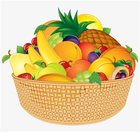 Fruit Basket Fruits And Vegetables Pictures, Food Clipart, - Fruits Basket Clip Art Transparent ...