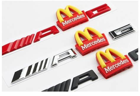 3d Amg Mcdonald's Letter Logo Trunk Sticker Car Emblem for Race Sports Car - Etsy