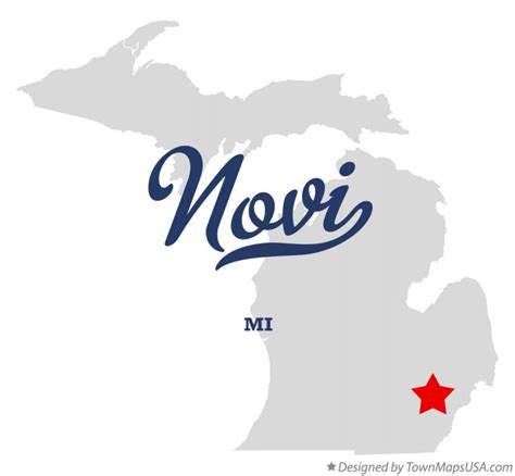 Map of Novi, MI, Michigan