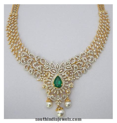 Pure Diamond Necklace - South India Jewels