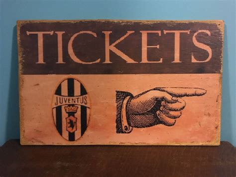 Vintage retro Style Juventus Ticket Booth Wood | Etsy