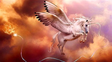 HD wallpaper: sky, unicorn, pegasus, dreamland, wing, mythology, artwork | Wallpaper Flare