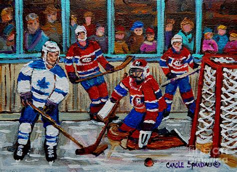 Hockey Art Vintage Game Montreal Forum Painting by Carole Spandau - Fine Art America