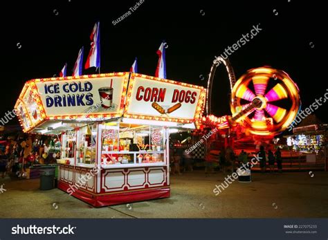 Food Stand Carnival Night Stock Photo (Edit Now) 227075233 in 2020 | Fair food recipes, State ...