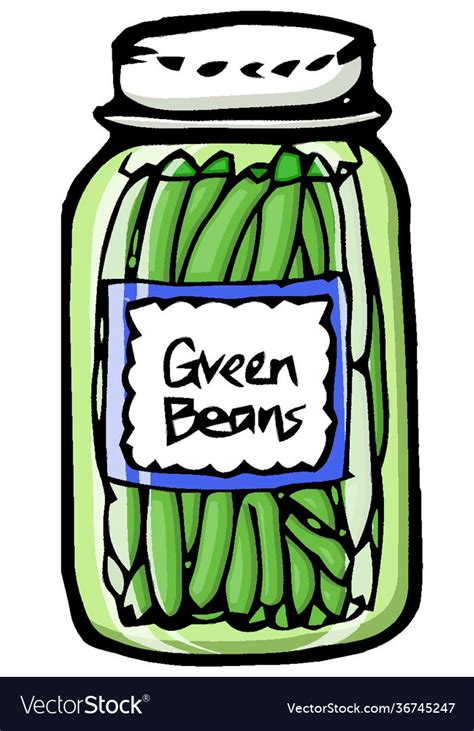 Green beans Royalty Free Vector Image - VectorStock