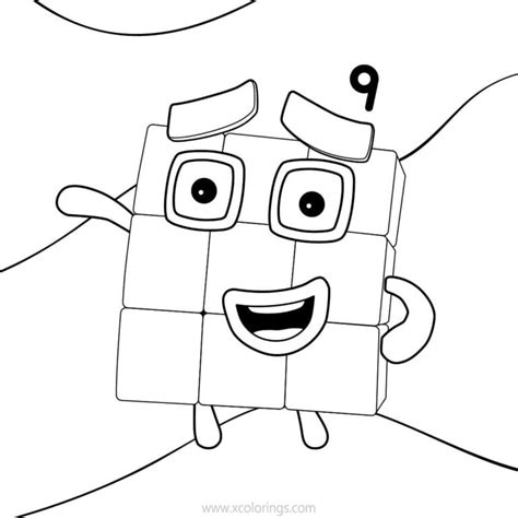 Numberblocks Coloring Pages 1 to 10 - XColorings.com