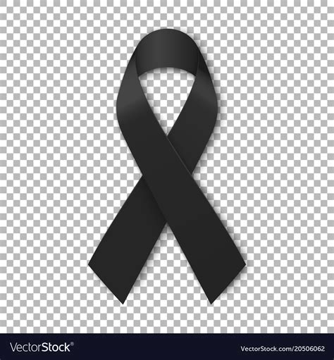 Black Transparent Black Ribbon Png Vector - VECTOR