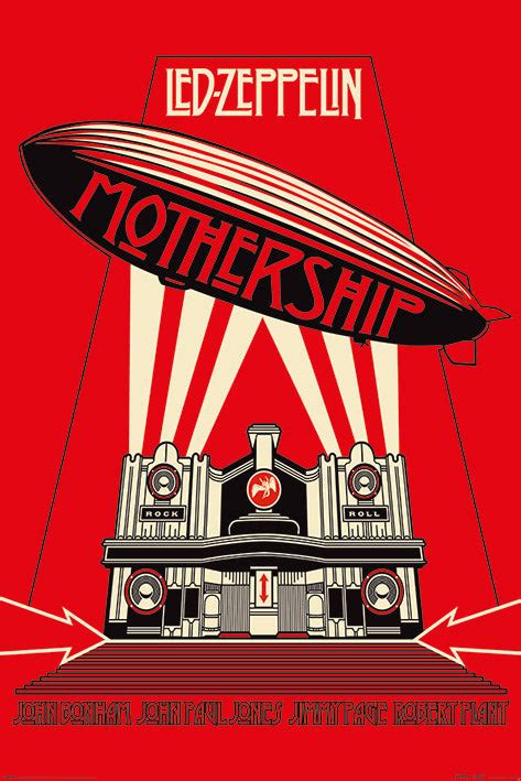 Led Zeppelin Mothership (2007) Album Cover Art Rock Music Poster ...