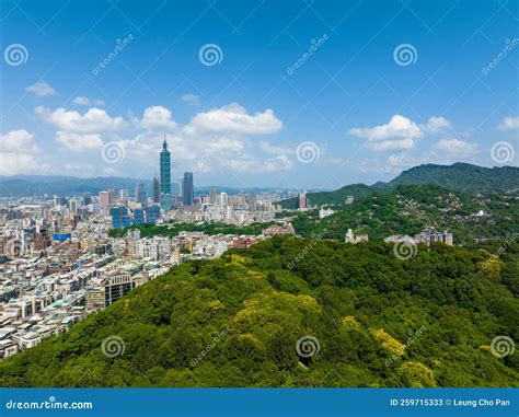 Taipei city skyline stock image. Image of viewpoint - 259715333