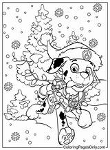 Christmas Paw Patrol Coloring Page  Free Printable Pages sketch template