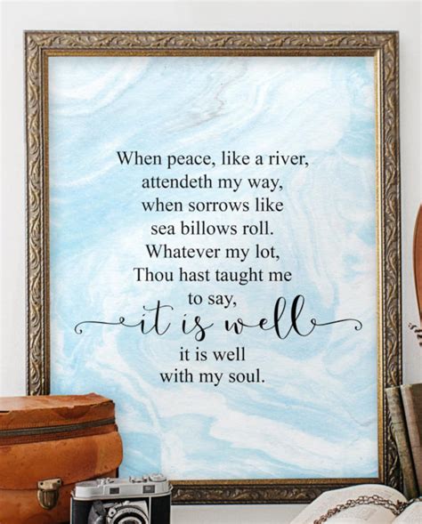 It is Well With My Soul Printable Lyrics Hymn Lyrics Bible - Etsy