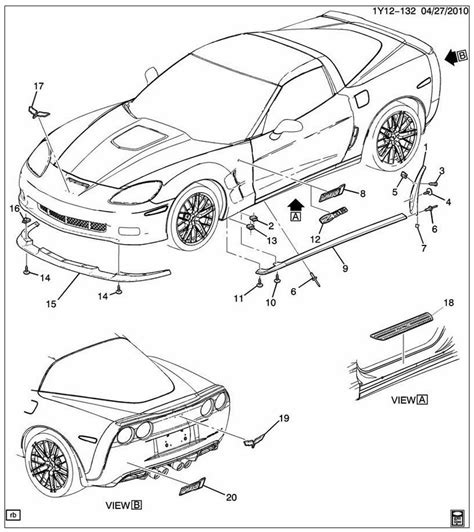 GM OEM Corvette C6 Carbon Fiber Edition Z06 ZR1 Grand Sport Rockers Skirt Pair | Factory OEM Parts