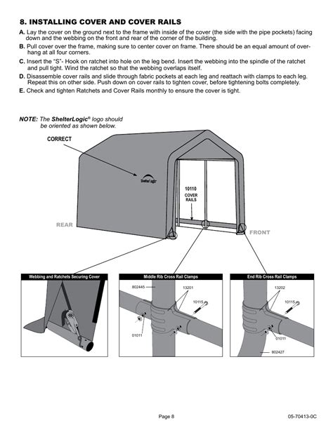 Installing cover and cover rails | ShelterLogic 70413 6 x 12 x 8 Shed ...